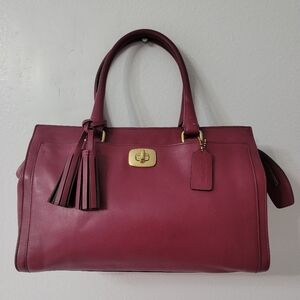 Coach Magenta Leather Chelsea Carryall Satchel